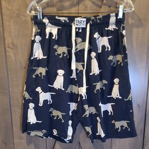 Lazy One Sleep Lounge Shorts Retriever Dog M